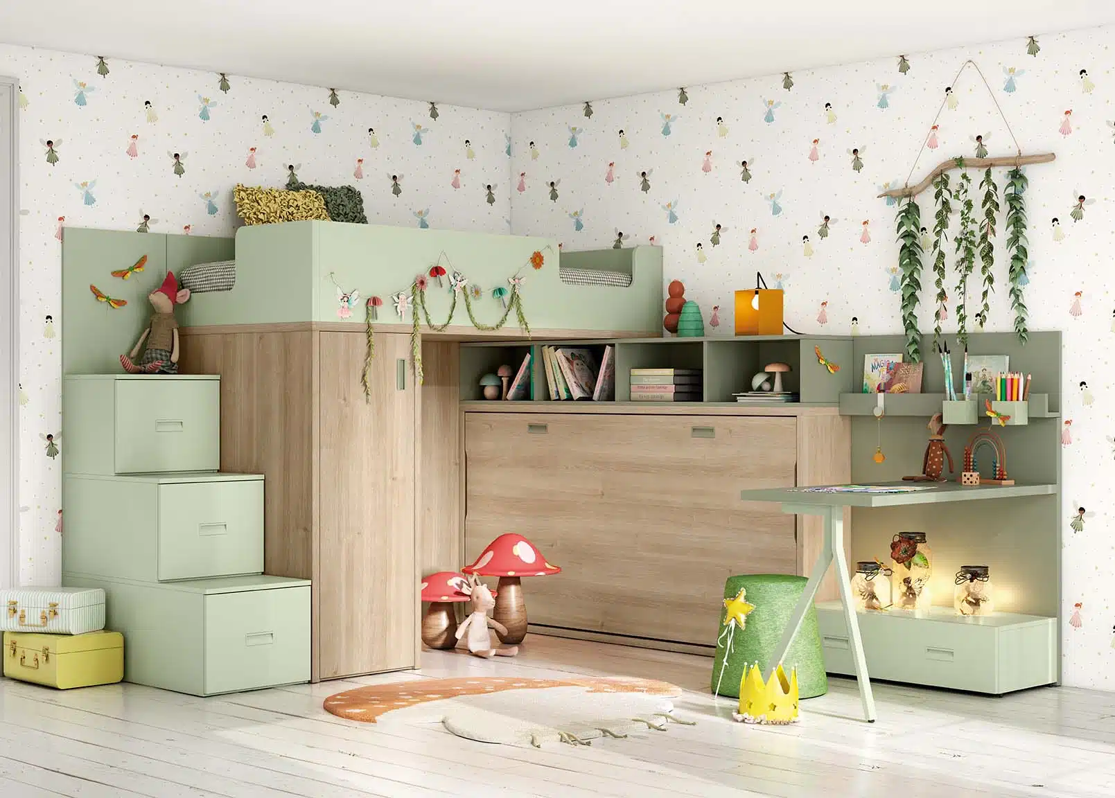 Camas juveniles abaitbles Dormitorio juvenil literas