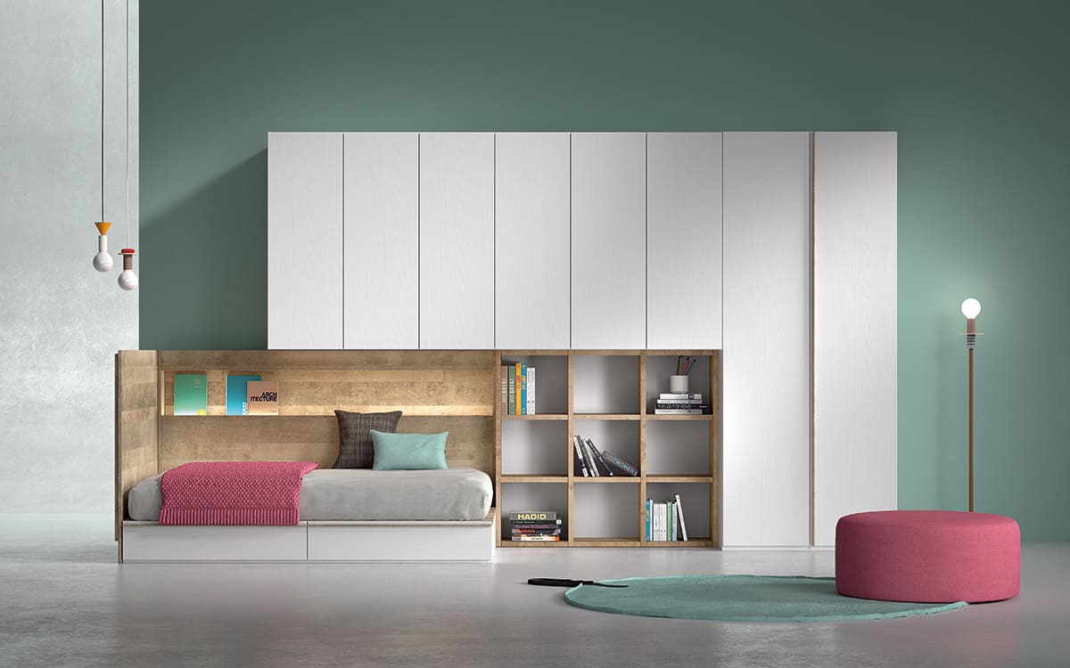 Domitorio juvenil-Montes-muebles maecopi Dormitorio juvenil Cama individual