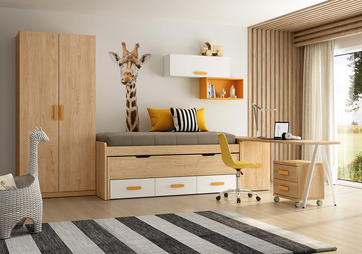 Dormitorios-juveniles-Muebles-Maecopi Dormitorio juvenil cama nido